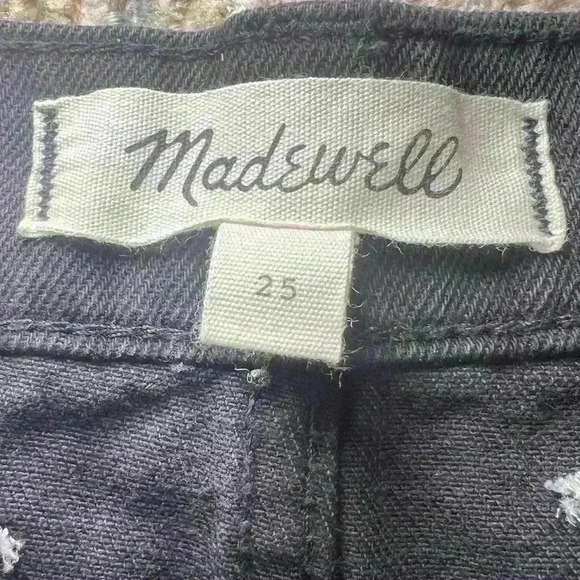 Madewell Rigid Denim A-Line Mini Skirt: Metallic Dots Edition Size 25 - Picture 6 of 15